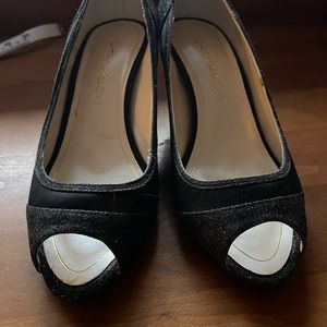 Caparros Sparkly Black Heels, 8.5, tried on but not worn. Super cute!